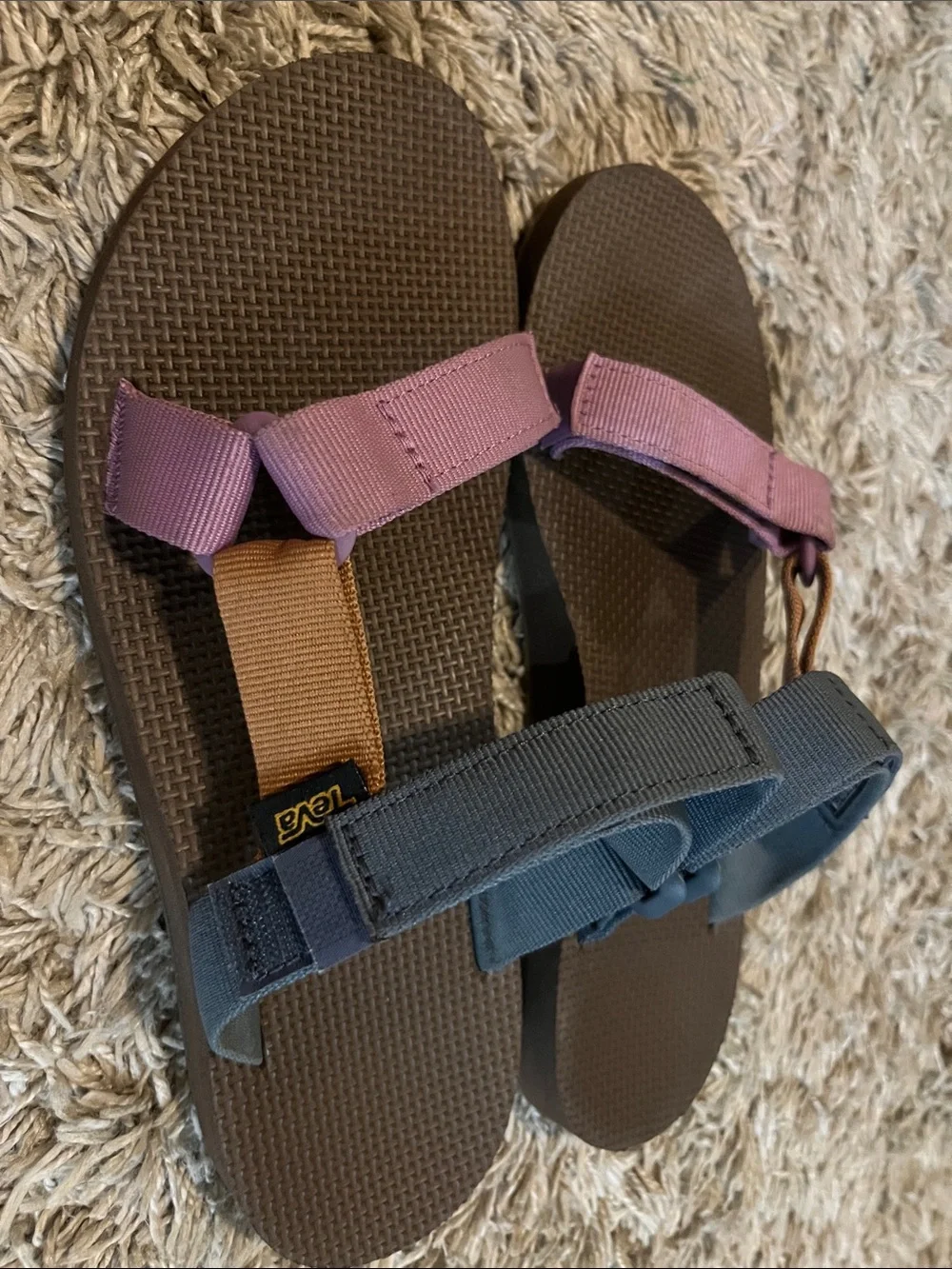 Teva Brown Footbed Sandals with Multicolor Straps. Women’s 8 - Picture 4 of 6